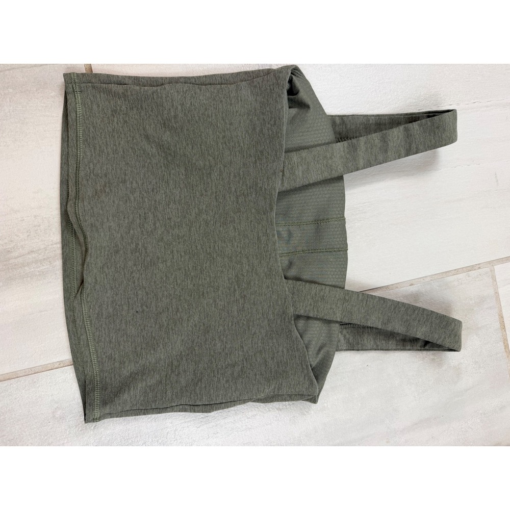 Vuori Daily Crop Top Oregano Heather Green Square Neck Activewear VW1080 Small - Picture 7 of 7